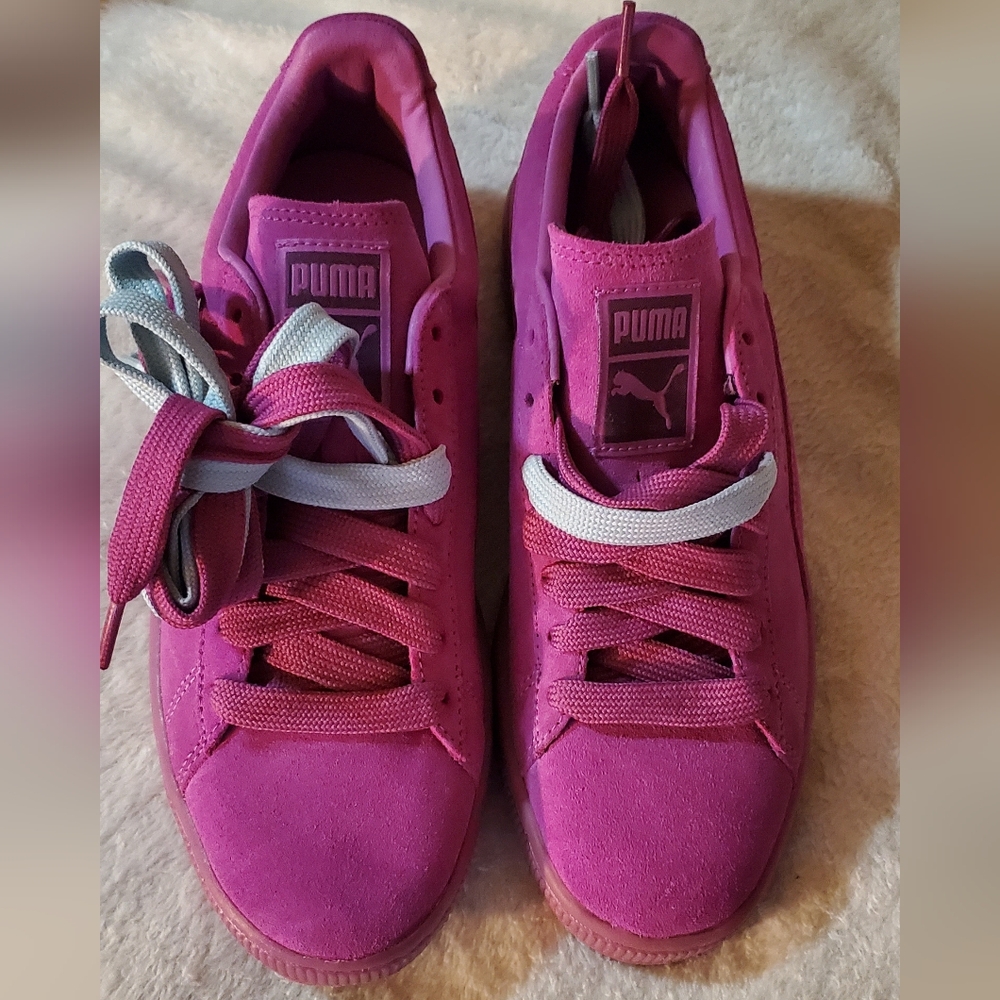 Puma Suede Classic+ Mono Iced Shoes Big Kids Size 7  NIB Mauve